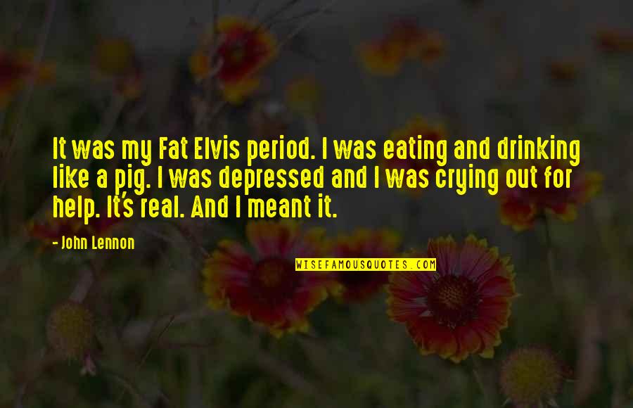 My Period Quotes By John Lennon: It was my Fat Elvis period. I was