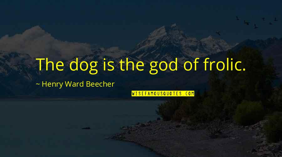 My Pet Dog Quotes By Henry Ward Beecher: The dog is the god of frolic.