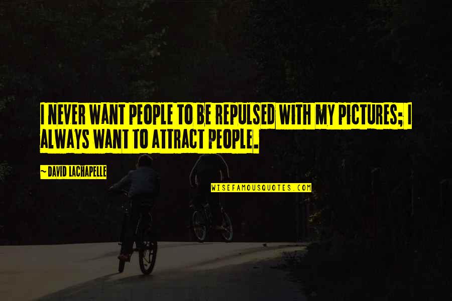 My Pictures Quotes By David LaChapelle: I never want people to be repulsed with