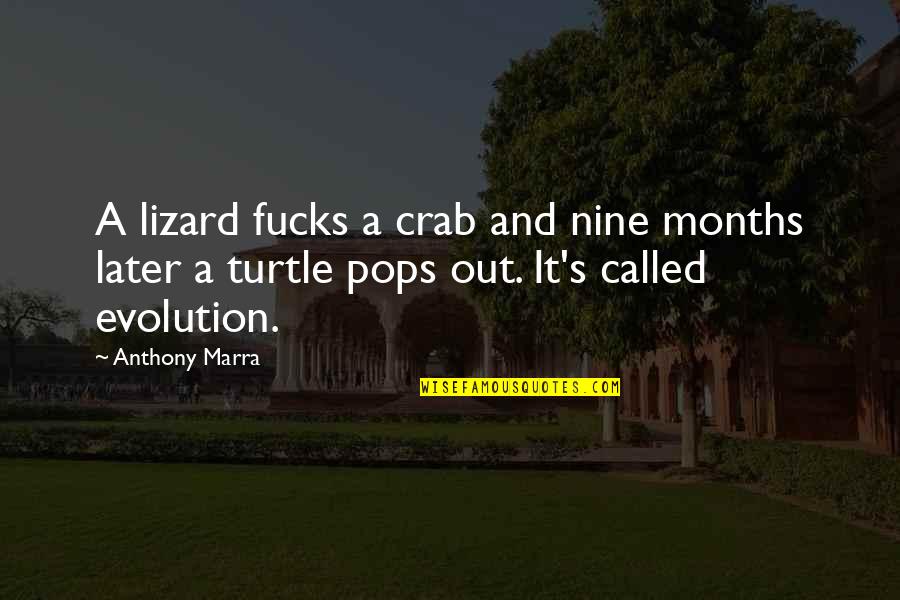 My Pops Quotes By Anthony Marra: A lizard fucks a crab and nine months