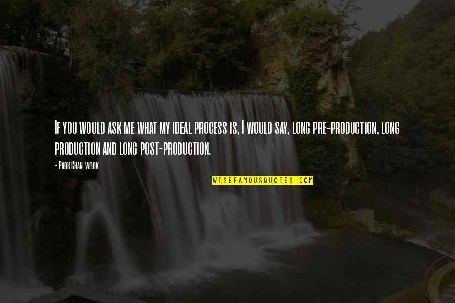 My Post Quotes By Park Chan-wook: If you would ask me what my ideal My Post Quotes By Park Chan-wook: If you would ask me what my ideal