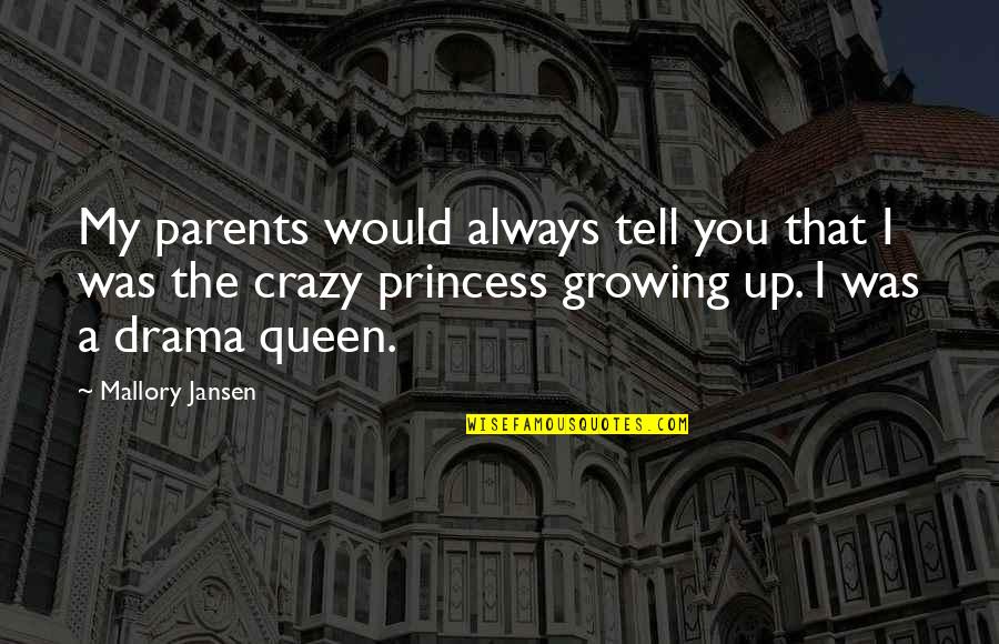 My Queen Quotes By Mallory Jansen: My parents would always tell you that I My Queen Quotes By Mallory Jansen: My parents would always tell you that I