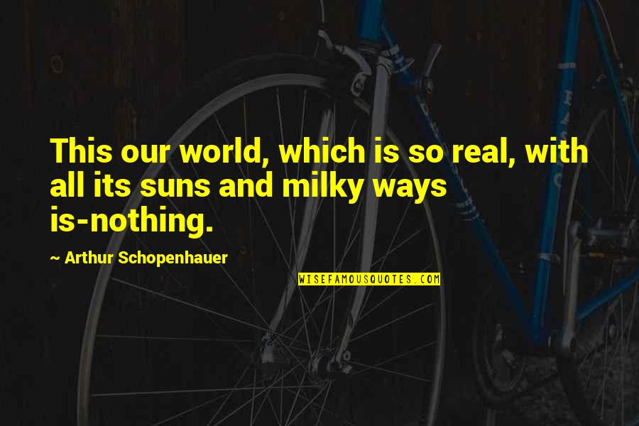 My Random Pic Quotes By Arthur Schopenhauer: This our world, which is so real, with