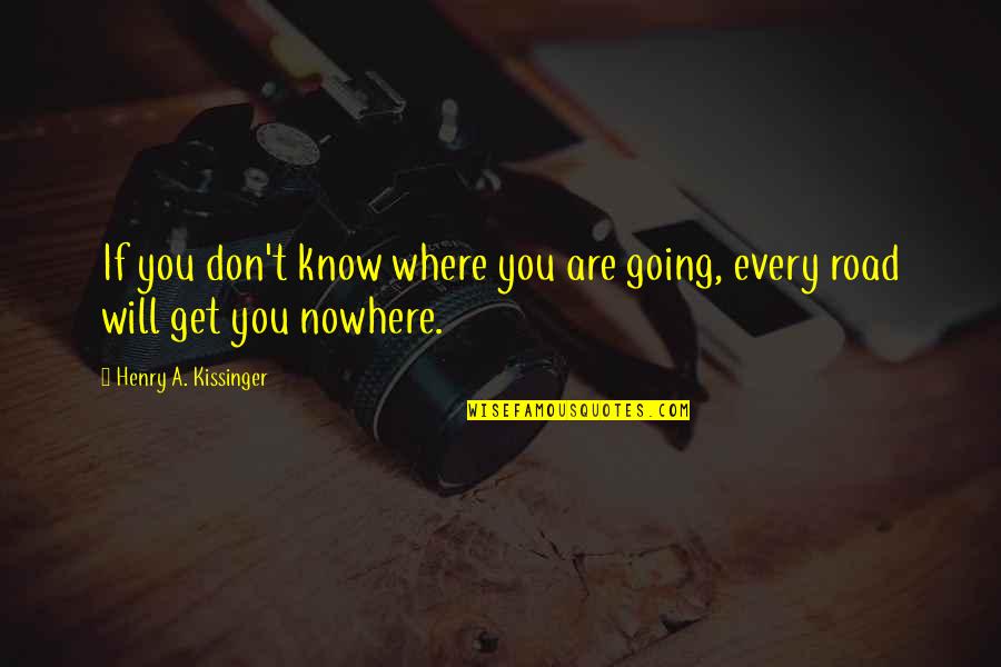 My Road To Nowhere Quotes By Henry A. Kissinger: If you don't know where you are going,