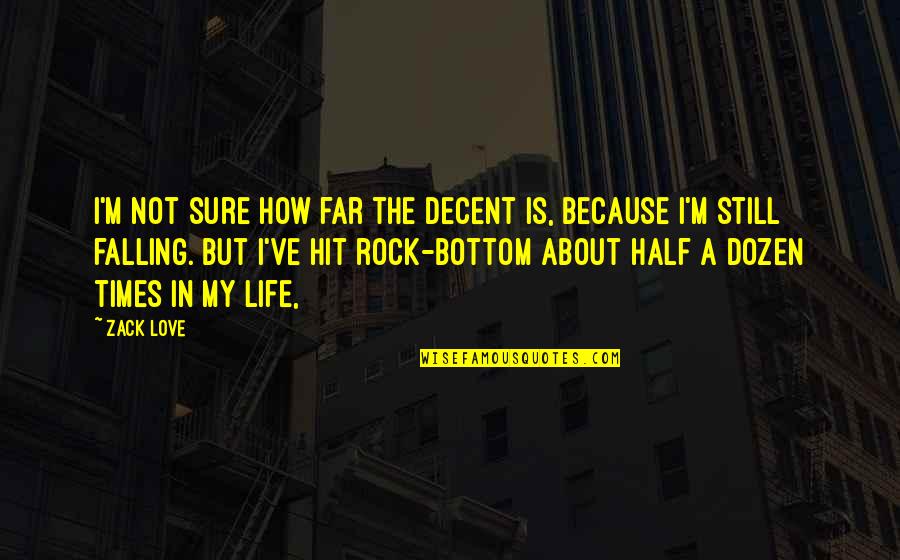 My Rock Love Quotes By Zack Love: I'm not sure how far the decent is,