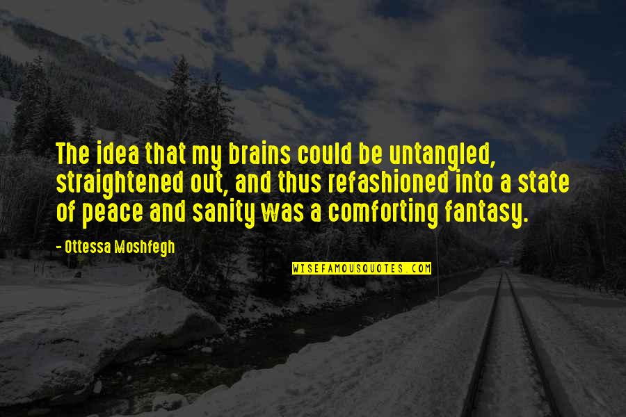 My Sanity Quotes By Ottessa Moshfegh: The idea that my brains could be untangled,