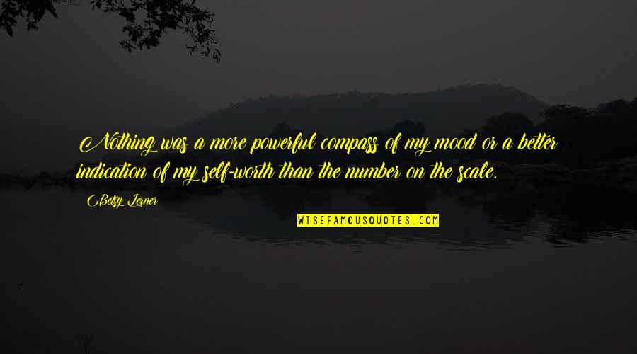 My Self Worth Quotes By Betsy Lerner: Nothing was a more powerful compass of my