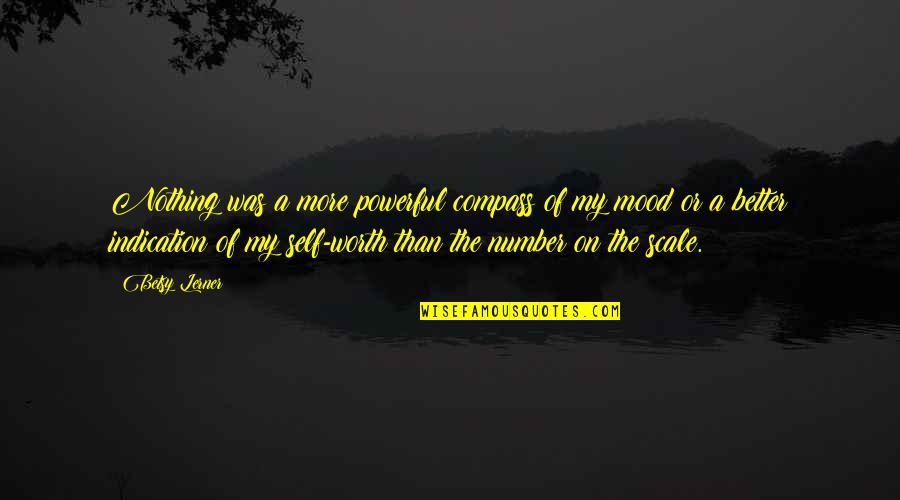 My Self Worth Quotes By Betsy Lerner: Nothing was a more powerful compass of my My Self Worth Quotes By Betsy Lerner: Nothing was a more powerful compass of my
