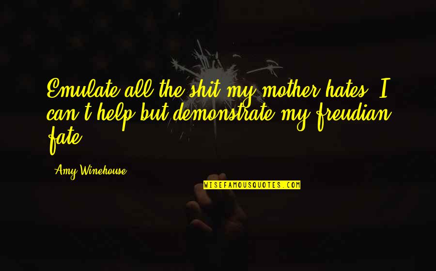My Smile Belongs To You Quotes By Amy Winehouse: Emulate all the shit my mother hates, I