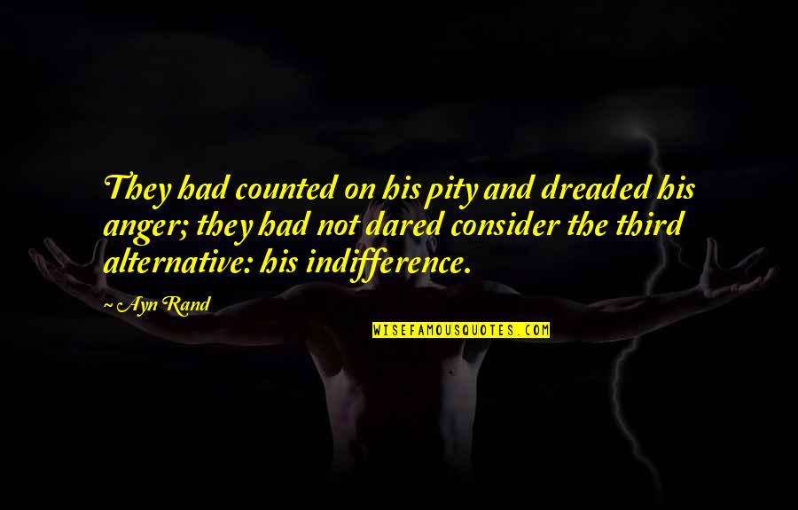 My So Called Bollywood Life Quotes By Ayn Rand: They had counted on his pity and dreaded