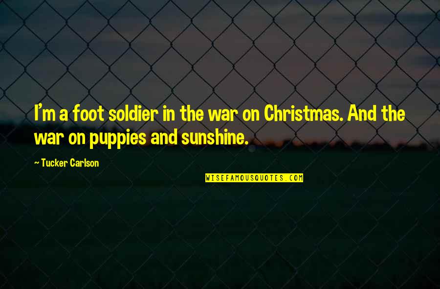 My Son And Husband Quotes By Tucker Carlson: I'm a foot soldier in the war on