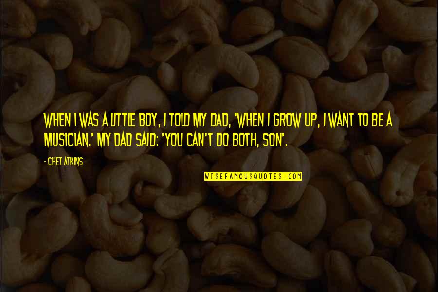 My Son From Dad Quotes By Chet Atkins: When I was a little boy, I told