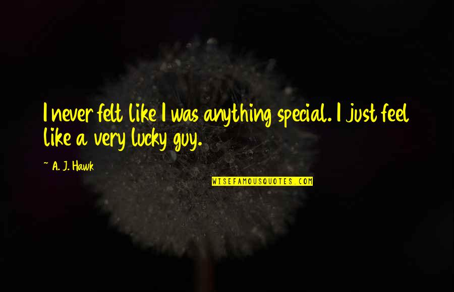 My Special Guy Quotes By A. J. Hawk: I never felt like I was anything special.