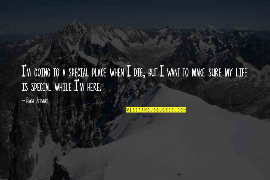 My Special Place Quotes By Payne Stewart: I'm going to a special place when I
