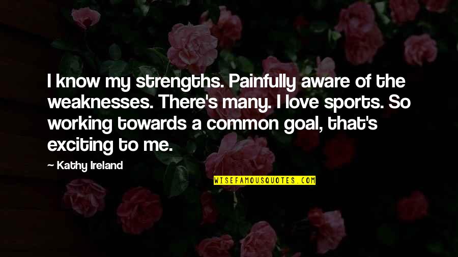 My Strengths Weaknesses Quotes By Kathy Ireland: I know my strengths. Painfully aware of the