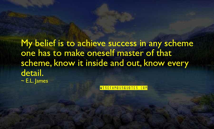 My Success Quotes By E.L. James: My belief is to achieve success in any
