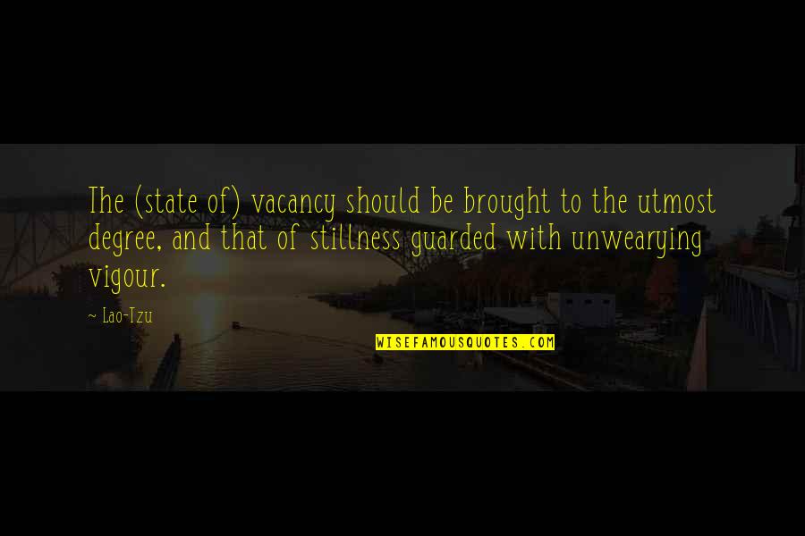 My Sweetest Downfall Quotes By Lao-Tzu: The (state of) vacancy should be brought to My Sweetest Downfall Quotes By Lao-Tzu: The (state of) vacancy should be brought to