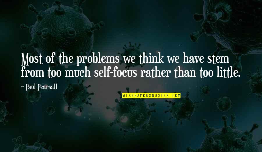 My Team Is Like A Family Quotes By Paul Pearsall: Most of the problems we think we have