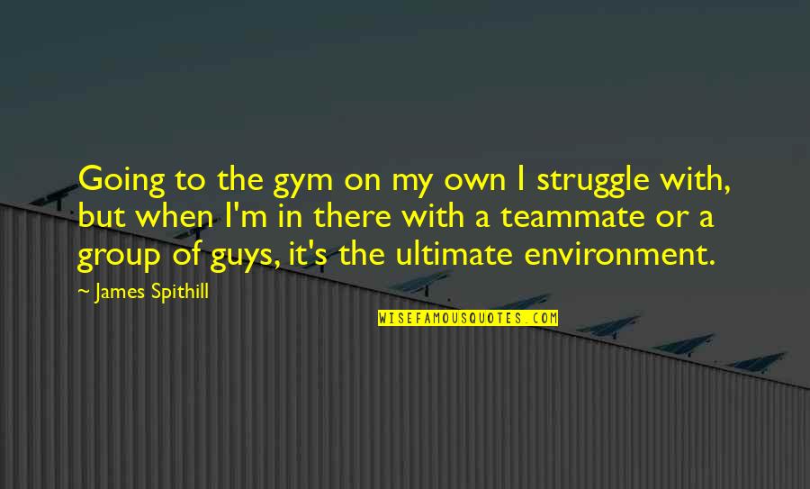 My Teammate Quotes By James Spithill: Going to the gym on my own I
