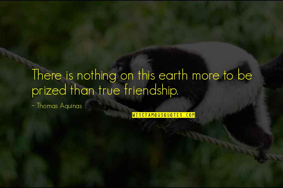 My True Friendship Quotes By Thomas Aquinas: There is nothing on this earth more to
