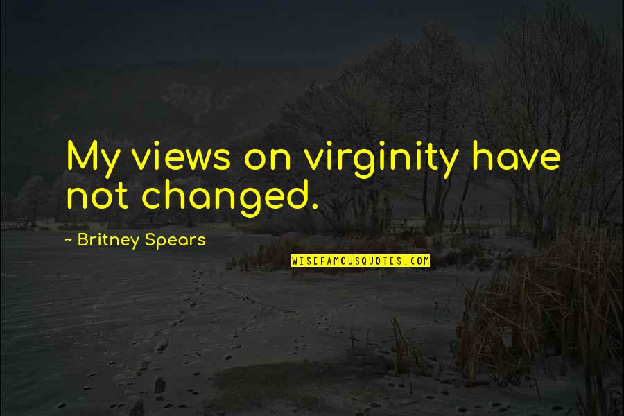 My Virginity Quotes By Britney Spears: My views on virginity have not changed.