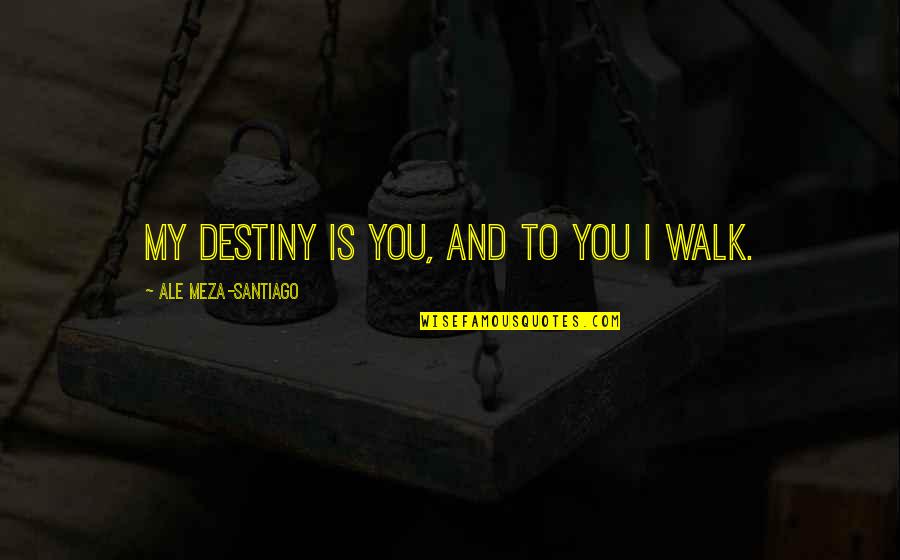 My Walk Quotes By Ale Meza-Santiago: My destiny is you, and to you I