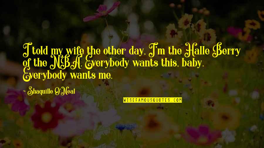 My Wife And Baby Quotes By Shaquille O'Neal: I told my wife the other day, I'm
