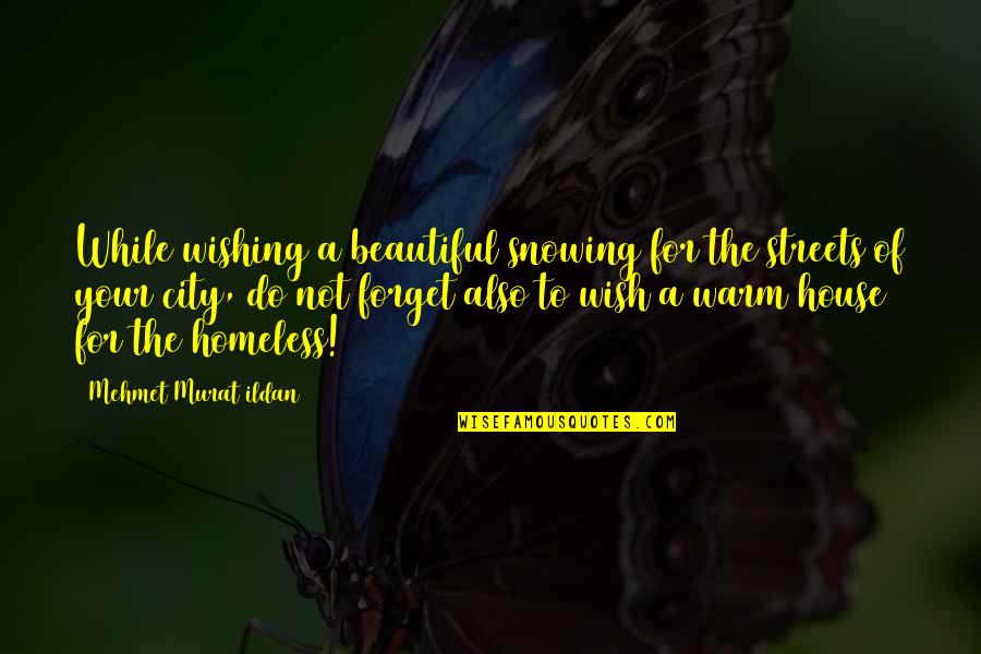 My Wish For You Quotes By Mehmet Murat Ildan: While wishing a beautiful snowing for the streets My Wish For You Quotes By Mehmet Murat Ildan: While wishing a beautiful snowing for the streets