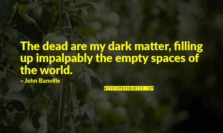 My World Is Dark Quotes By John Banville: The dead are my dark matter, filling up
