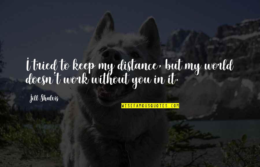 My World Without You Quotes By Jill Shalvis: I tried to keep my distance, but my