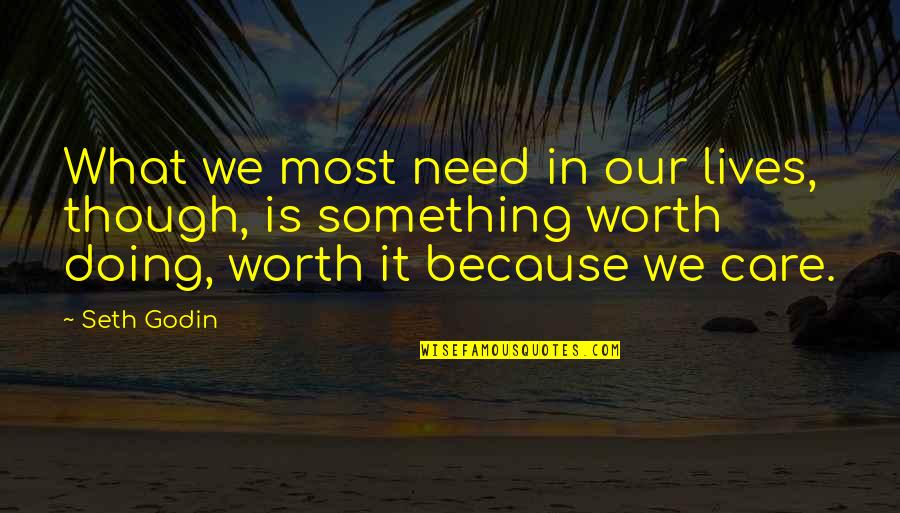 Mycologist Quotes By Seth Godin: What we most need in our lives, though, Mycologist Quotes By Seth Godin: What we most need in our lives, though,