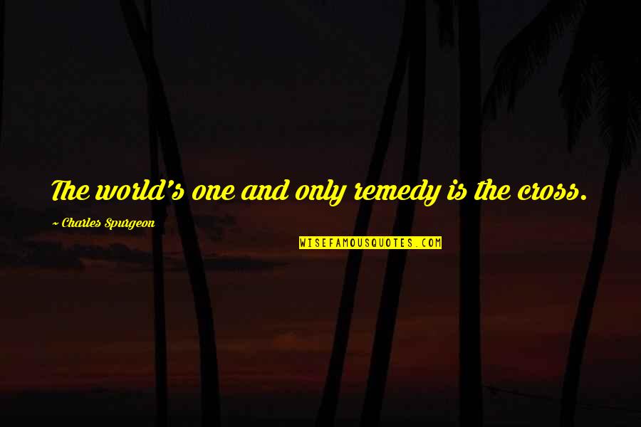 Mylamirage Quotes By Charles Spurgeon: The world's one and only remedy is the Mylamirage Quotes By Charles Spurgeon: The world's one and only remedy is the