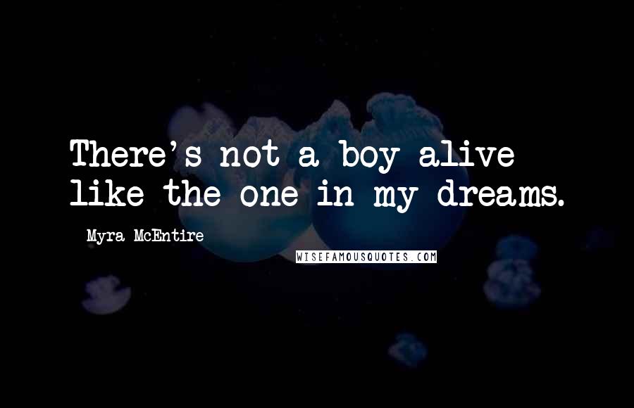 Myra McEntire quotes: There's not a boy alive like the one in my dreams.