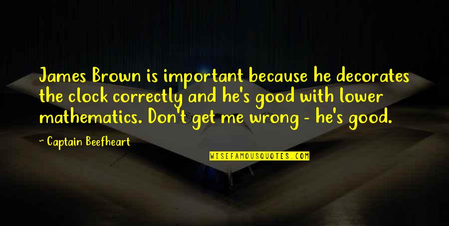 Myricks Taxidermy Quotes By Captain Beefheart: James Brown is important because he decorates the Myricks Taxidermy Quotes By Captain Beefheart: James Brown is important because he decorates the