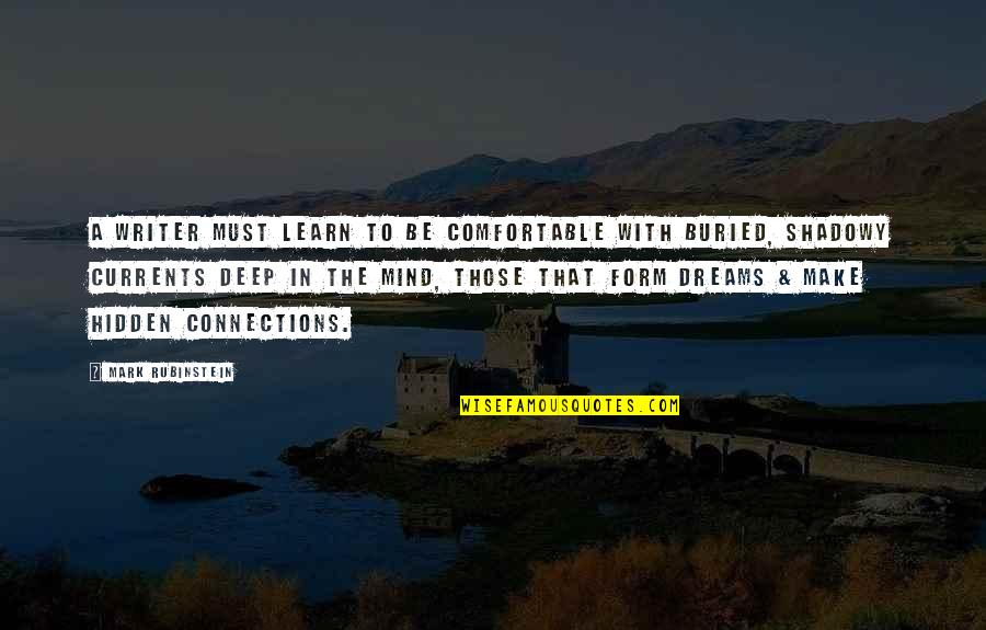 Myshka Quotes By Mark Rubinstein: A writer must learn to be comfortable with