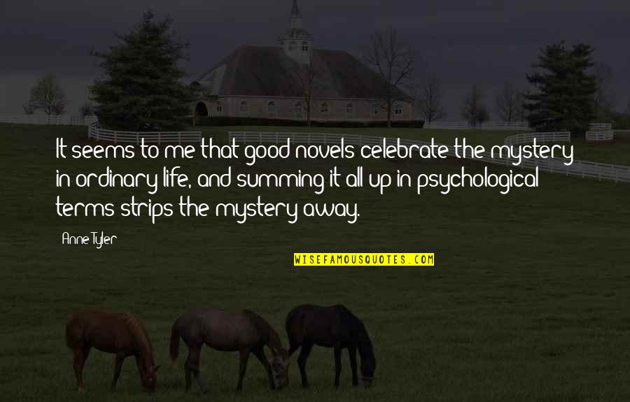 Mystery In Life Quotes By Anne Tyler: It seems to me that good novels celebrate