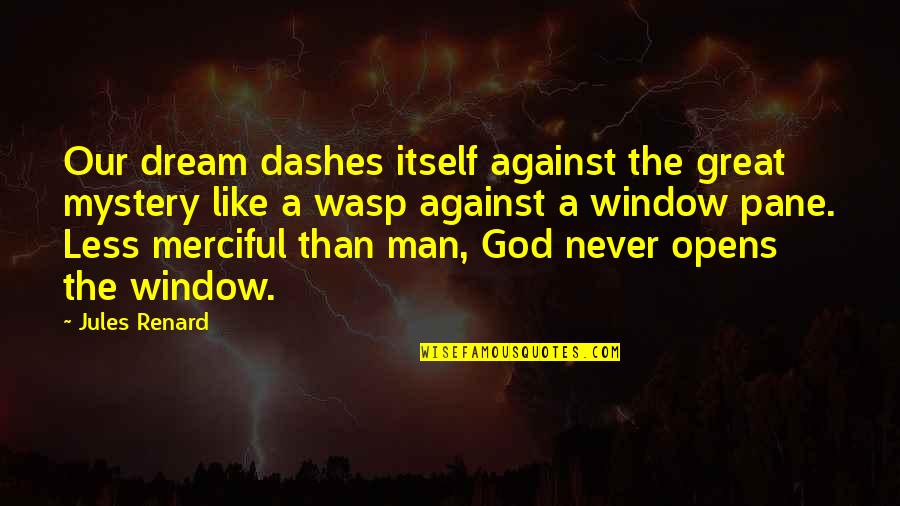 Mystery Man Quotes By Jules Renard: Our dream dashes itself against the great mystery