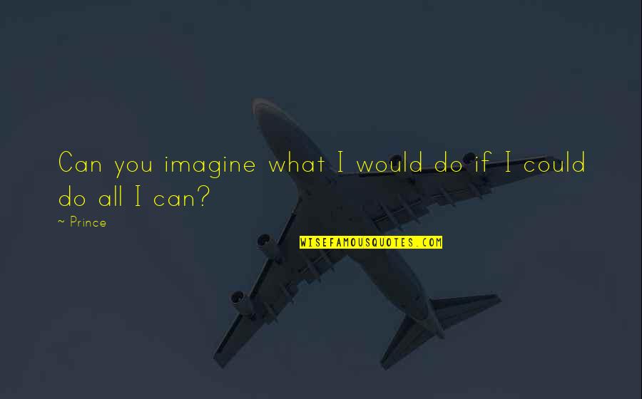 Mystery Of Life And Death Quotes By Prince: Can you imagine what I would do if