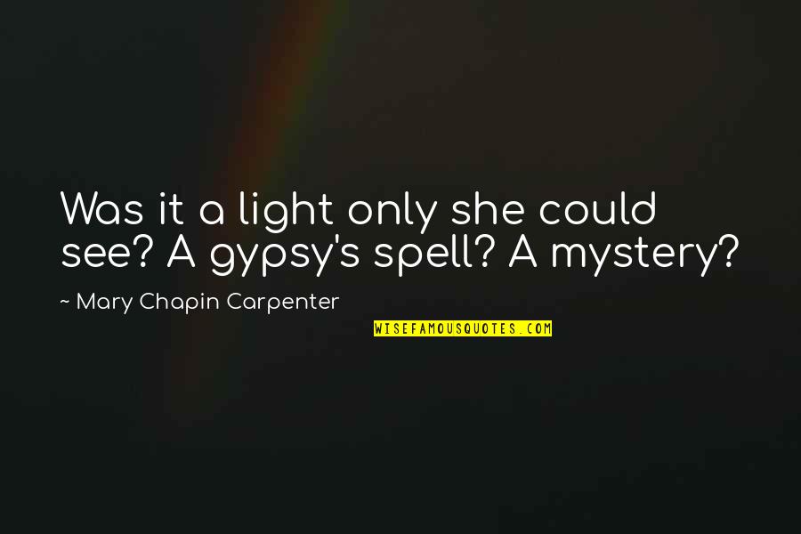 Mystery Of Light Quotes By Mary Chapin Carpenter: Was it a light only she could see?