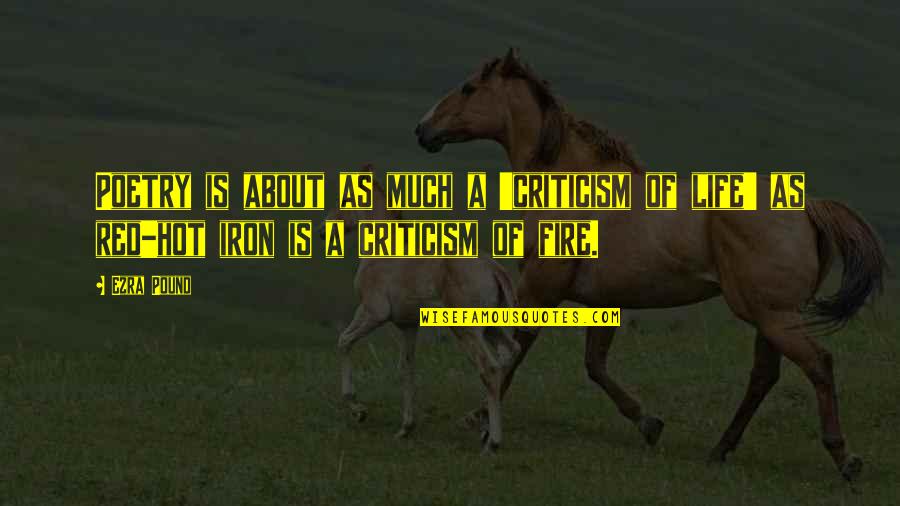 Mystic Musings Quotes By Ezra Pound: Poetry is about as much a 'criticism of