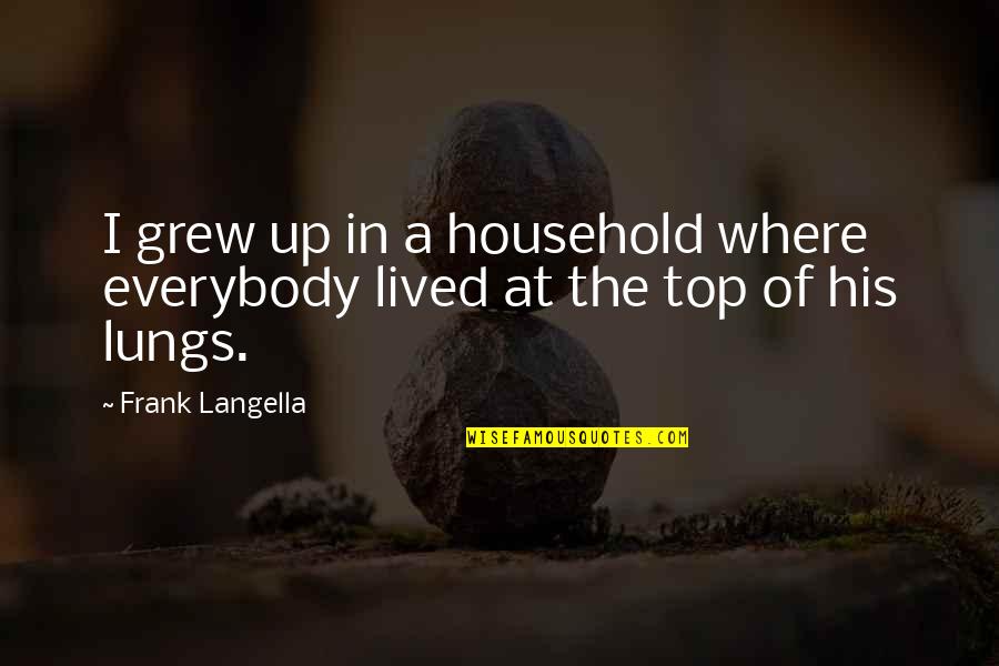 Mz Lady Pinks Quotes By Frank Langella: I grew up in a household where everybody