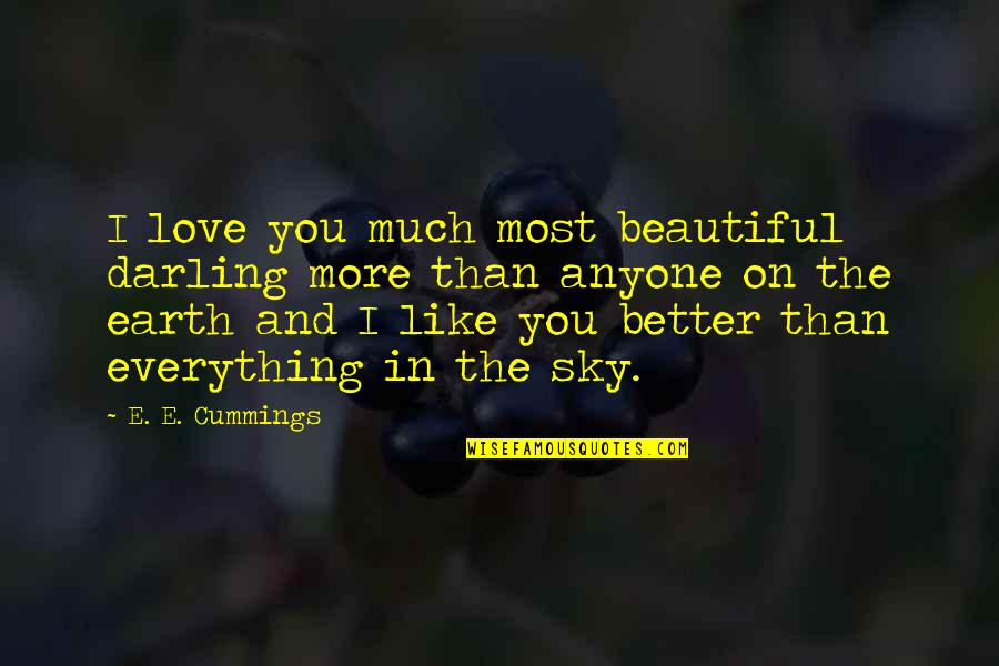Mzia Da Quotes By E. E. Cummings: I love you much most beautiful darling more Mzia Da Quotes By E. E. Cummings: I love you much most beautiful darling more