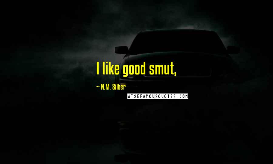 N.M. Silber quotes: I like good smut,