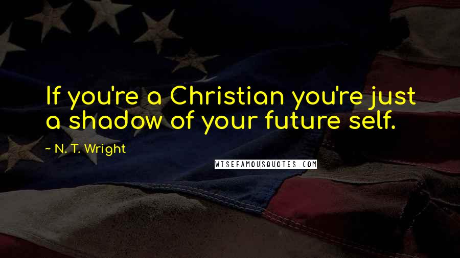 N. T. Wright quotes: If you're a Christian you're just a shadow of your future self.