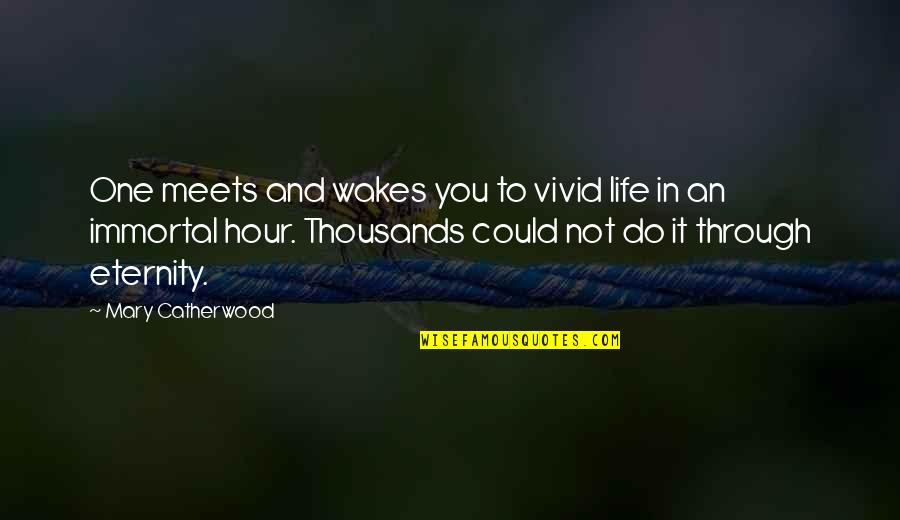 N Vrhy Domu Quotes By Mary Catherwood: One meets and wakes you to vivid life N Vrhy Domu Quotes By Mary Catherwood: One meets and wakes you to vivid life