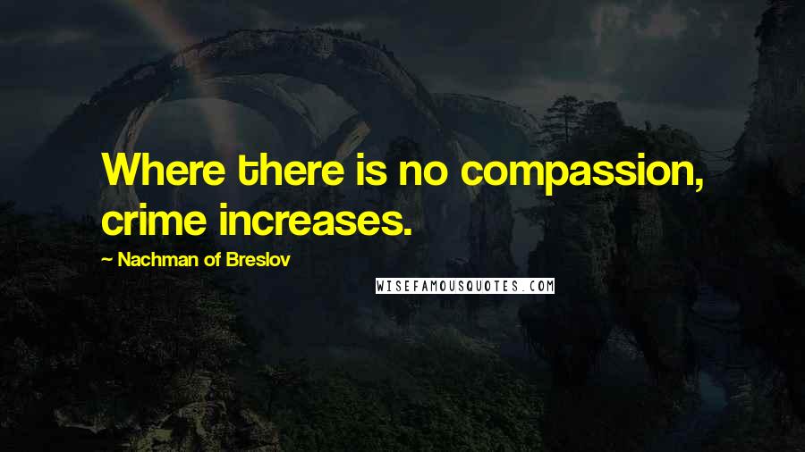 Nachman Of Breslov quotes: Where there is no compassion, crime increases.