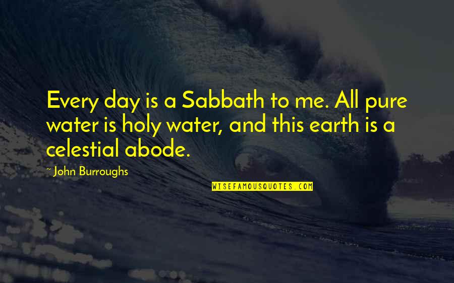 Nactus Pelagicus Quotes By John Burroughs: Every day is a Sabbath to me. All Nactus Pelagicus Quotes By John Burroughs: Every day is a Sabbath to me. All