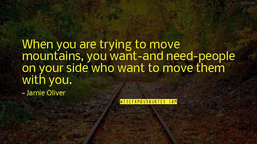 Nadezhda Quotes By Jamie Oliver: When you are trying to move mountains, you