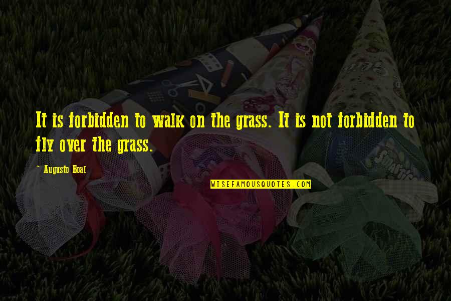 Nadir Kitap Quotes By Augusto Boal: It is forbidden to walk on the grass.