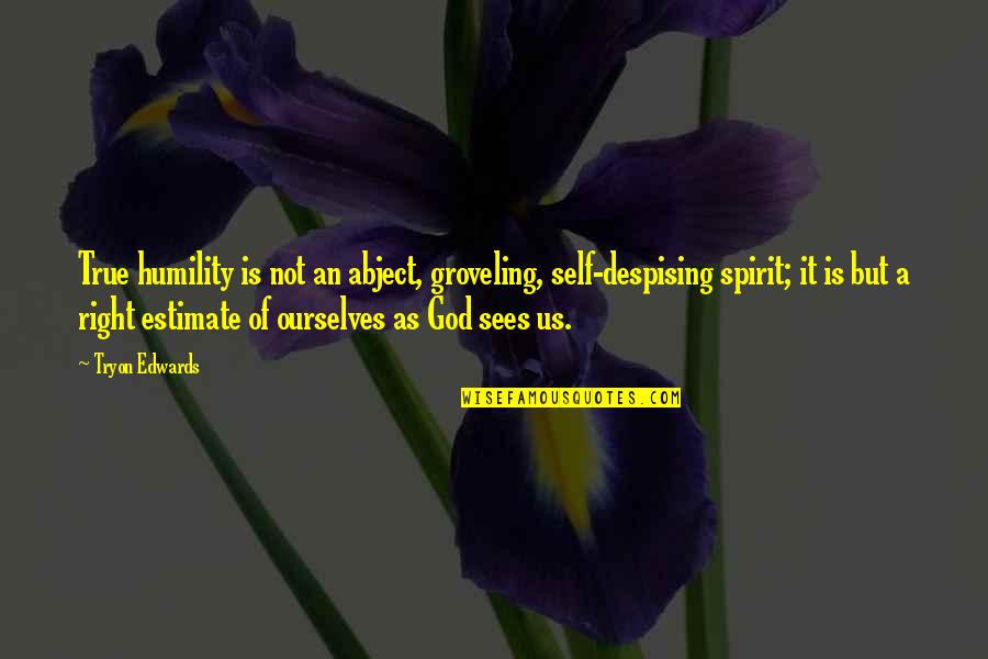 Nadyne Davis Quotes By Tryon Edwards: True humility is not an abject, groveling, self-despising Nadyne Davis Quotes By Tryon Edwards: True humility is not an abject, groveling, self-despising